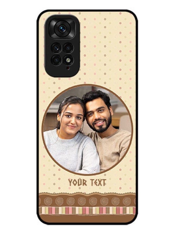 Custom Redmi Note 11s Custom Metal Phone Case - Brown Dotted Mobile Case Design