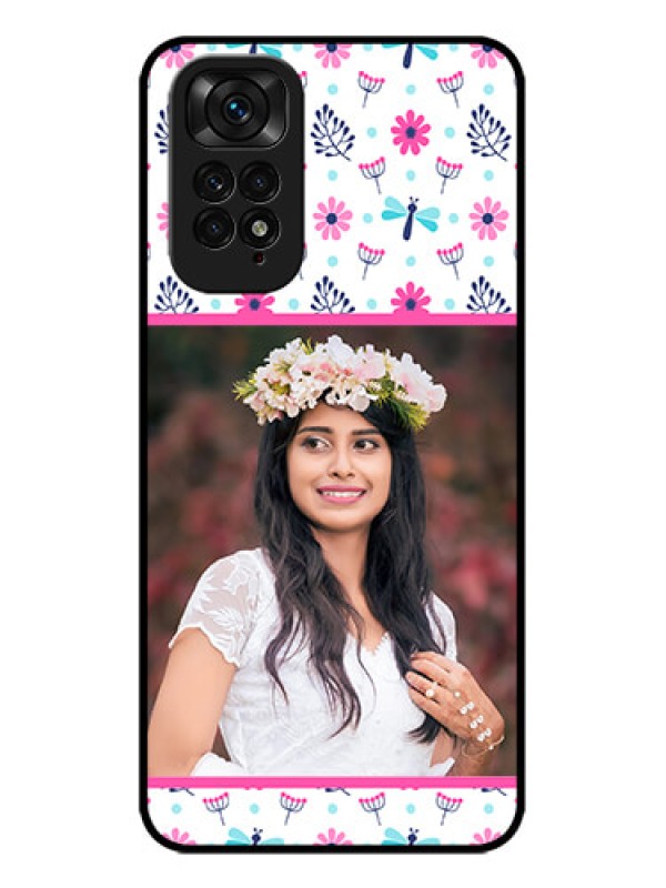 Custom Redmi Note 11s Custom Metal Phone Case - Colorful Flower Design