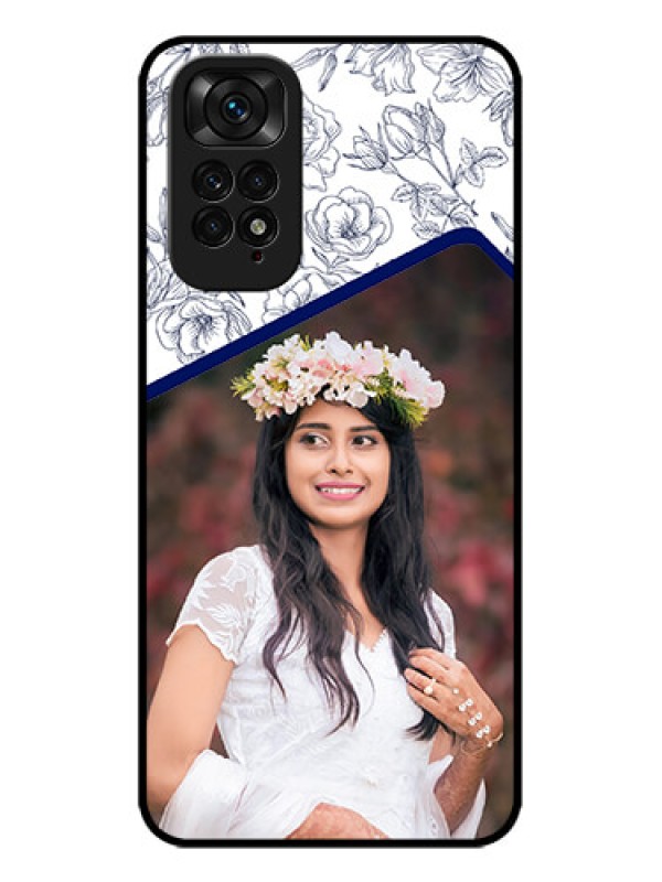 Custom Redmi Note 11s Custom Metal Phone Case - Classy Floral Design