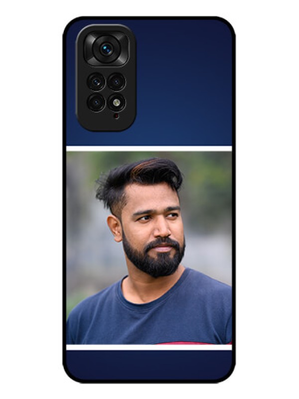 Custom Redmi Note 11s Custom Metal Phone Case - Simple Royal Blue Design