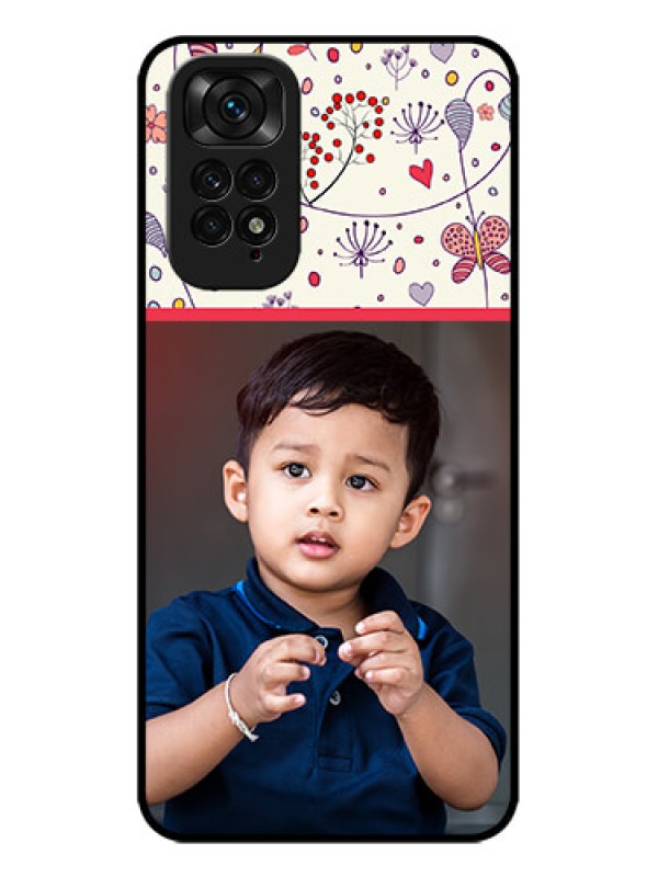 Custom Redmi Note 11s Custom Metal Phone Case - Premium Floral Design