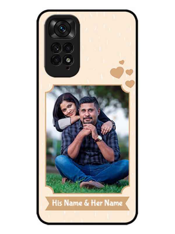 Custom Redmi Note 11s Custom Metal Phone Case - With Confetti Love Design