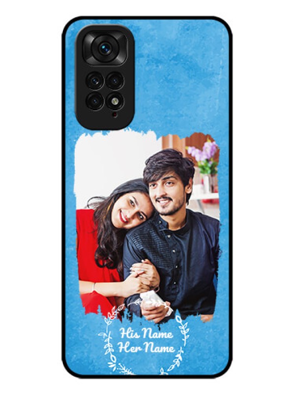 Custom Redmi Note 11s Custom Metal Phone Case - Blue Color Vintage Design