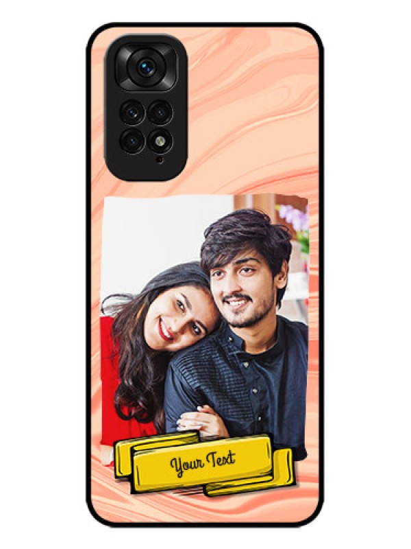 Custom Redmi Note 11s Custom Metal Phone Case - Marble Texture Design