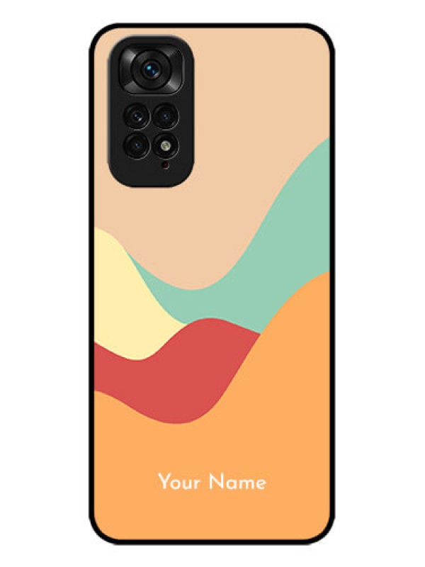 Custom Redmi Note 11s Custom Metal Phone Case - Ocean Waves Multi - Colour Design