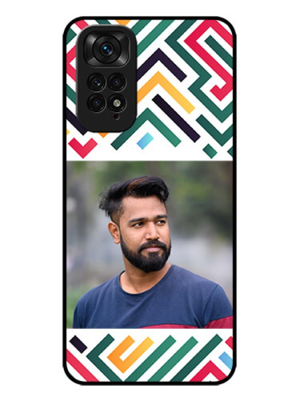 Custom Redmi Note 11s Custom Metal Phone Case - Colorful Maze Pattern Design