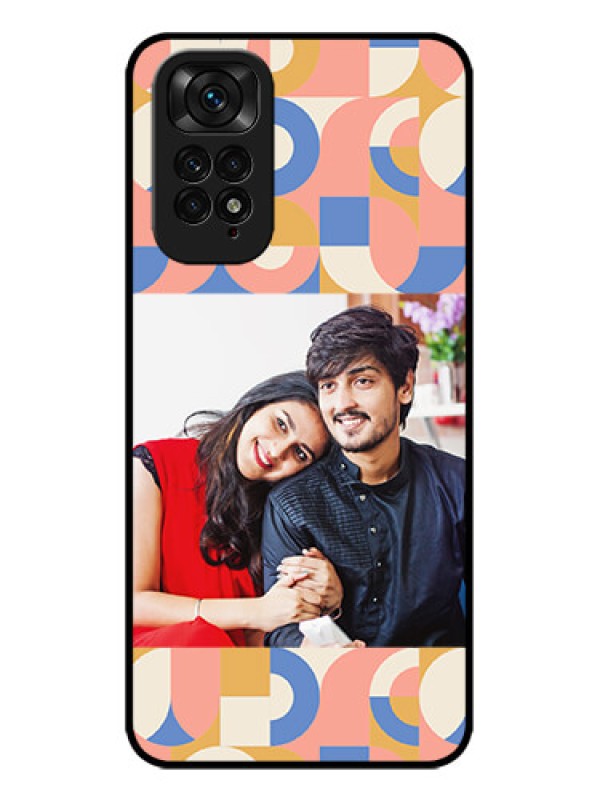 Custom Redmi Note 11s Custom Metal Phone Case - Semi - Circle Maze Pattern Design