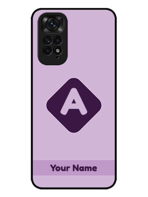 Custom Redmi Note 11s Custom Metal Phone Case - Custom Letter In Curved Badge Design