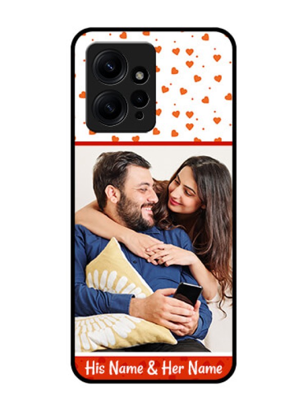 Custom Redmi Note 12 4G Custom Metal Phone CaseOrange Love Symbol Design