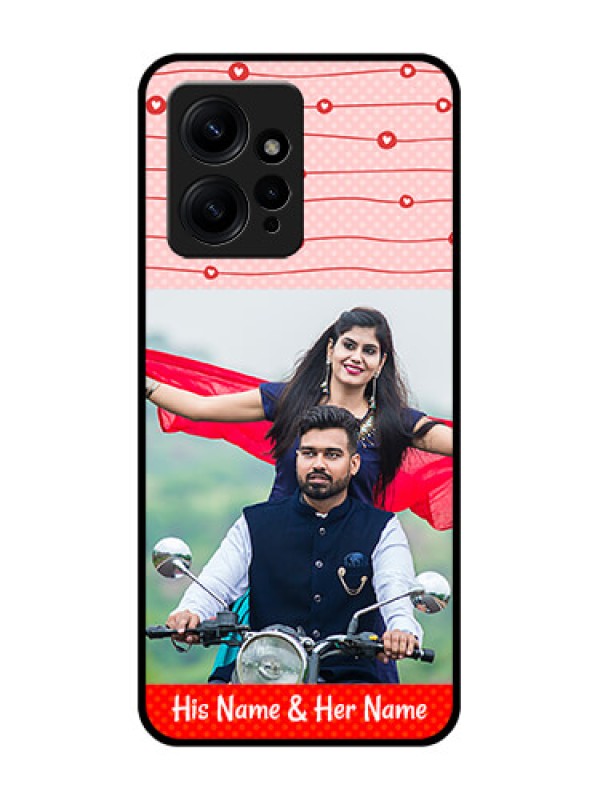 Custom Redmi Note 12 4G Custom Metal Phone CaseRed Pattern Case Design