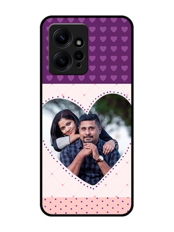Custom Redmi Note 12 4G Custom Metal Phone CaseViolet Love Dots Design