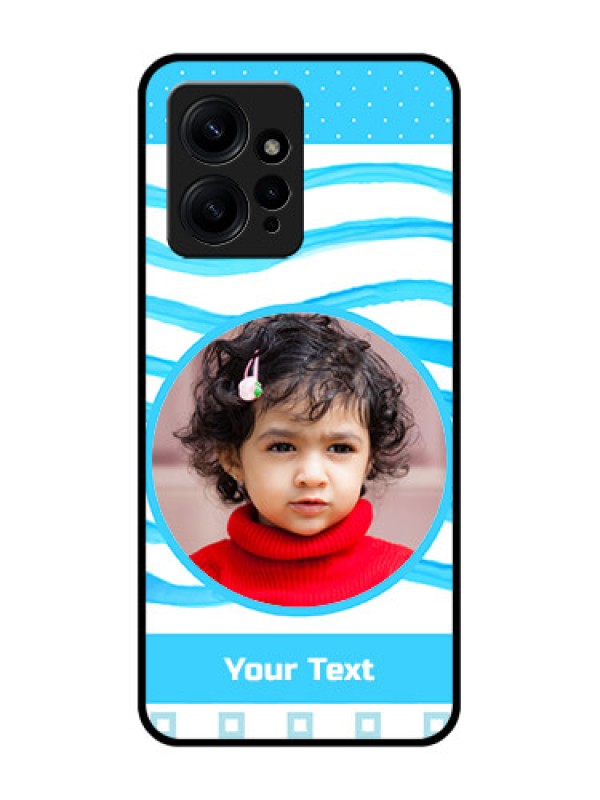 Custom Redmi Note 12 4G Custom Metal Phone CaseSimple Blue Case Design