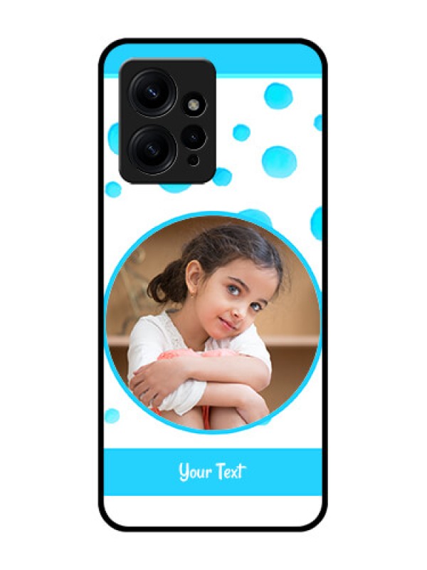 Custom Redmi Note 12 4G Custom Metal Phone CaseBlue Bubbles Pattern Design