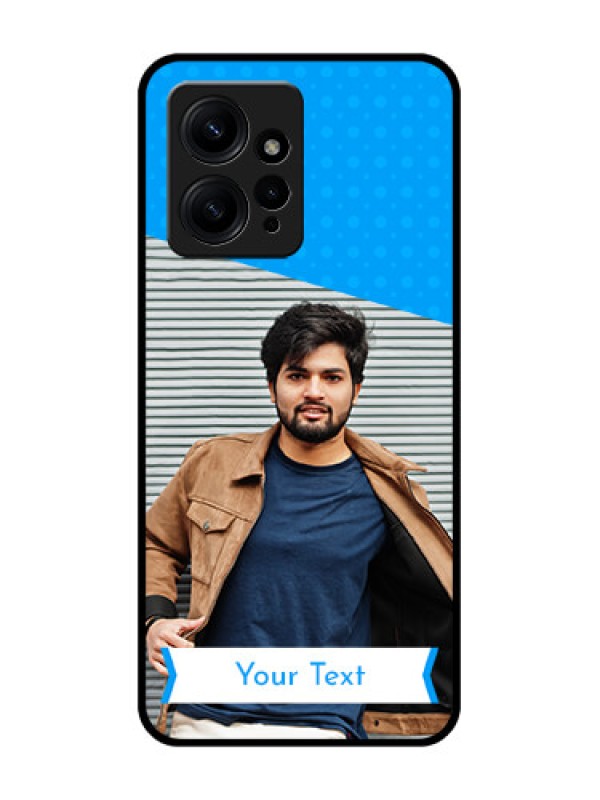 Custom Redmi Note 12 4G Custom Metal Phone CaseSimple Blue Color Design