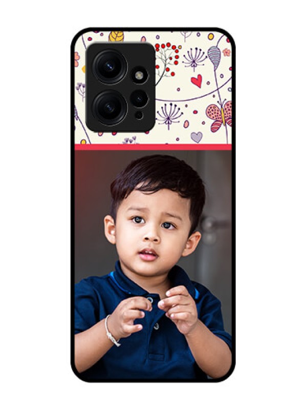 Custom Redmi Note 12 4G Custom Metal Phone CasePremium Floral Design