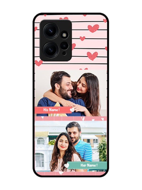 Custom Redmi Note 12 4G Custom Metal Phone CasePhoto With Heart Design