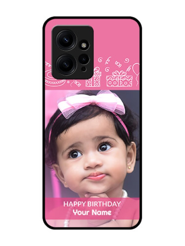 Custom Redmi Note 12 4G Custom Metal Phone CaseWith Birthday Line Art Design