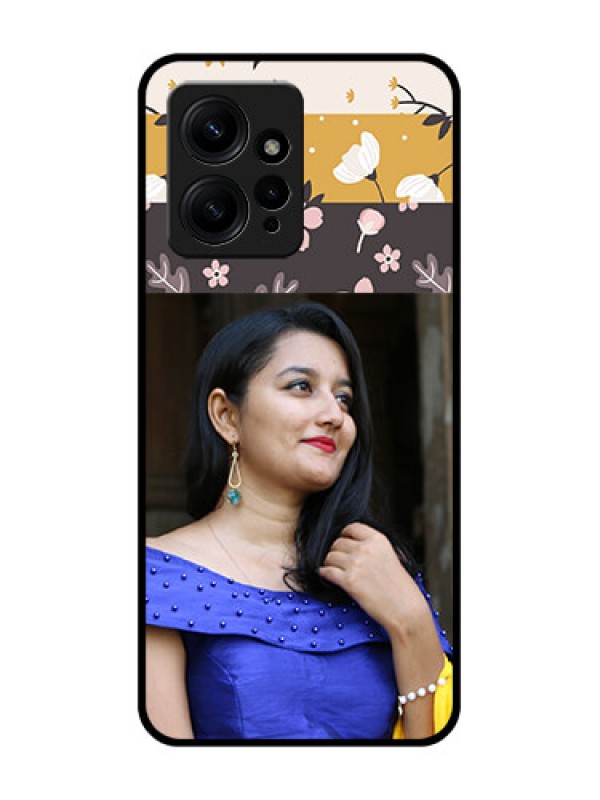 Custom Redmi Note 12 4G Custom Metal Phone CaseStylish Floral Design