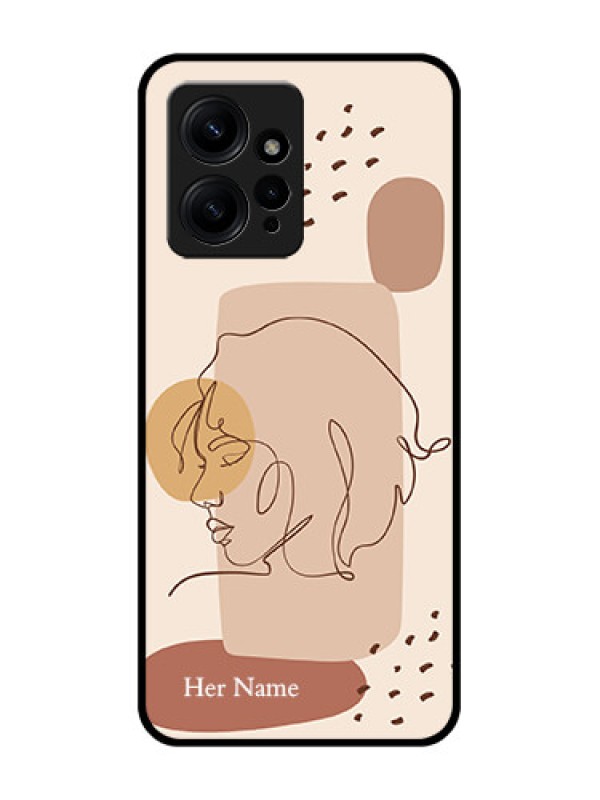 Custom Redmi Note 12 4G Custom Metal Phone CaseCalm Woman Line Art Design