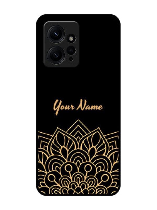 Custom Redmi Note 12 4G Custom Metal Phone CaseGolden Mandala Design