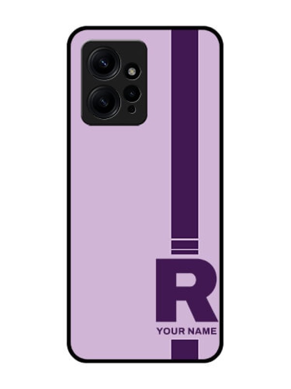 Custom Redmi Note 12 4G Custom Metal Phone CaseSimple Dual Tone Stripe With Name Design