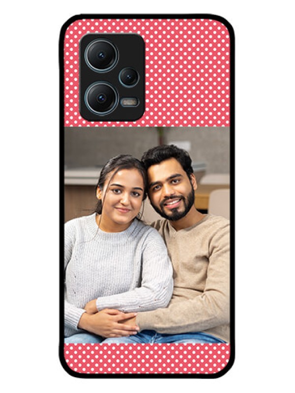 Custom Xiaomi Redmi Note 12 5G Custom Metal Phone CaseWhite Dotted Design