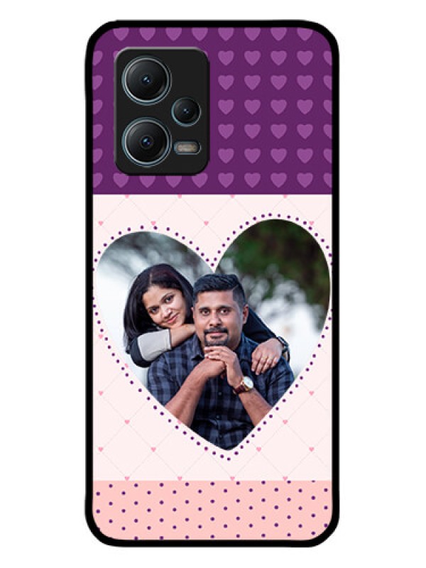 Custom Xiaomi Redmi Note 12 5G Custom Metal Phone CaseViolet Love Dots Design
