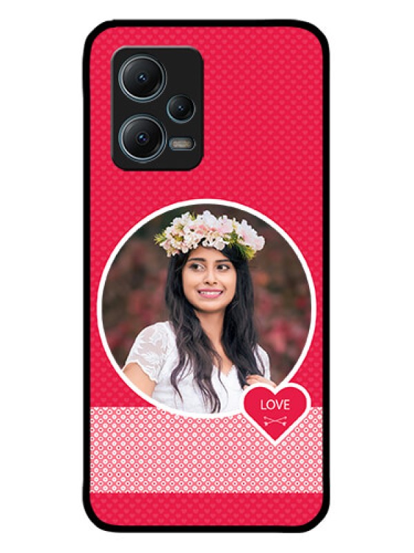 Custom Xiaomi Redmi Note 12 5G Custom Metal Phone CasePink Color Pattern Design