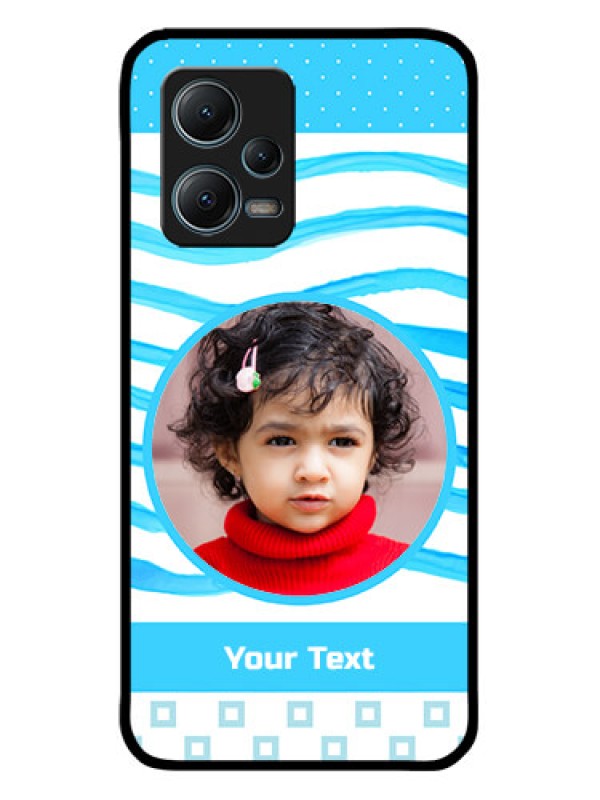 Custom Xiaomi Redmi Note 12 5G Custom Metal Phone CaseSimple Blue Case Design