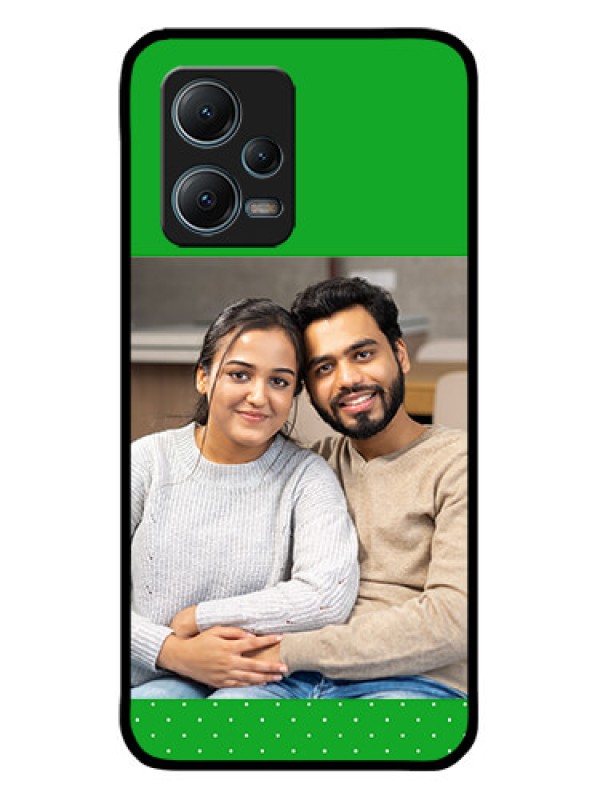 Custom Xiaomi Redmi Note 12 5G Custom Metal Phone CaseGreen Pattern Design