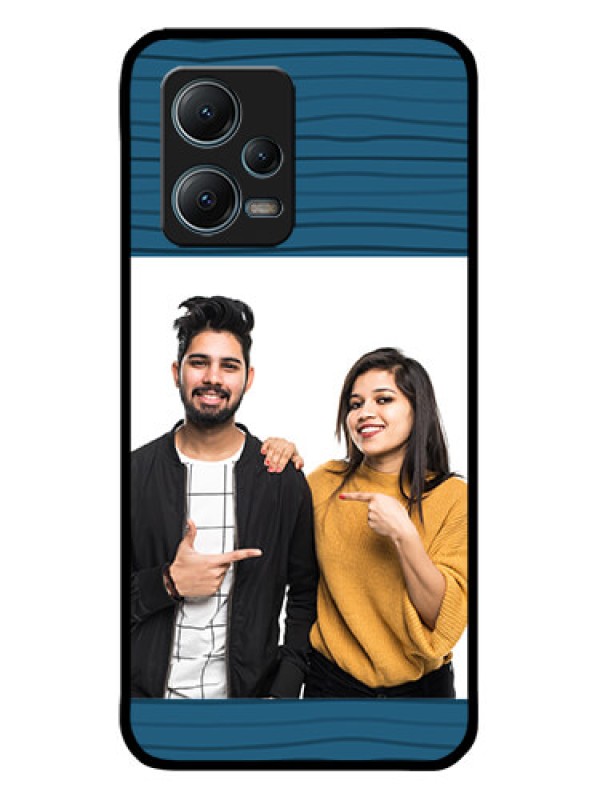 Custom Xiaomi Redmi Note 12 5G Custom Metal Phone CaseBlue Pattern Cover Design