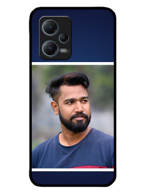 Custom Xiaomi Redmi Note 12 5G Custom Metal Phone CaseSimple Royal Blue Design