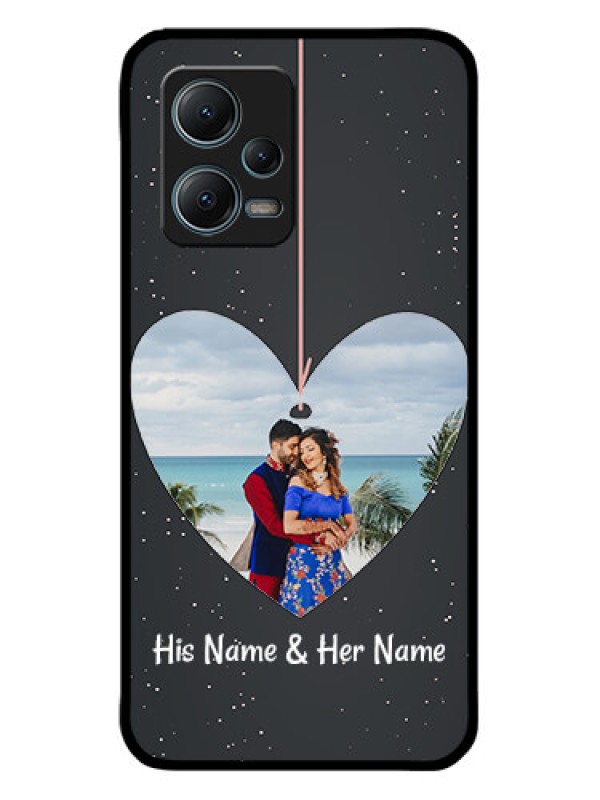 Custom Xiaomi Redmi Note 12 5G Custom Metal Phone CaseHanging Heart Design