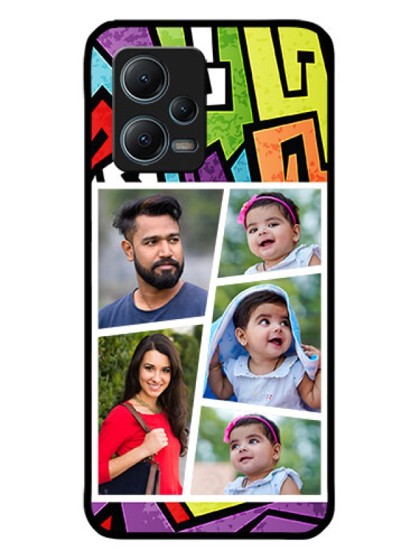 Custom Xiaomi Redmi Note 12 5G Custom Metal Phone CaseGraffiti Pattern Design