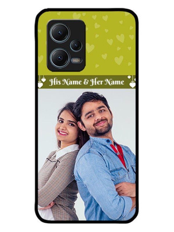 Custom Xiaomi Redmi Note 12 5G Custom Metal Phone CaseYou and Me Heart Design