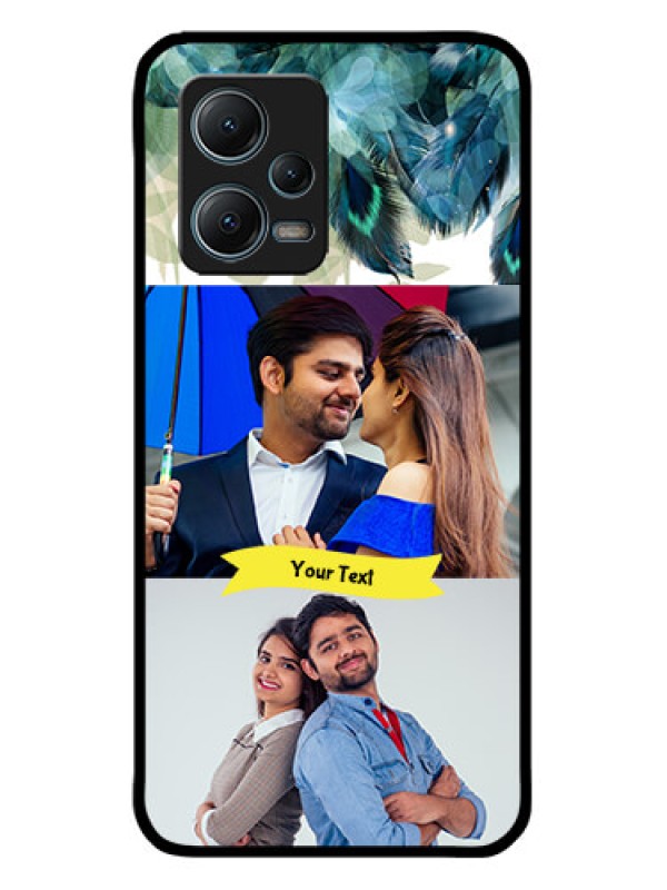 Custom Xiaomi Redmi Note 12 5G Custom Metal Phone CaseImage With Boho Peacock Feather Design