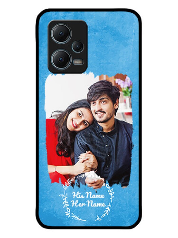 Custom Xiaomi Redmi Note 12 5G Custom Metal Phone CaseBlue Color Vintage Design