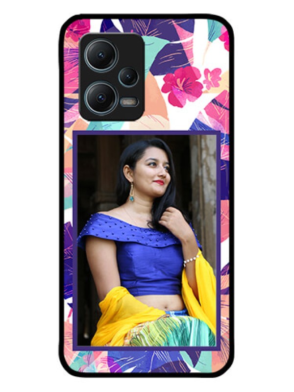 Custom Xiaomi Redmi Note 12 5G Custom Metal Phone CaseAbstract Floral Design