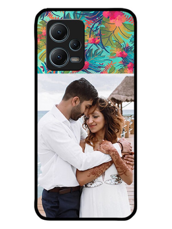 Custom Xiaomi Redmi Note 12 5G Custom Metal Phone CaseWatercolor Floral Design