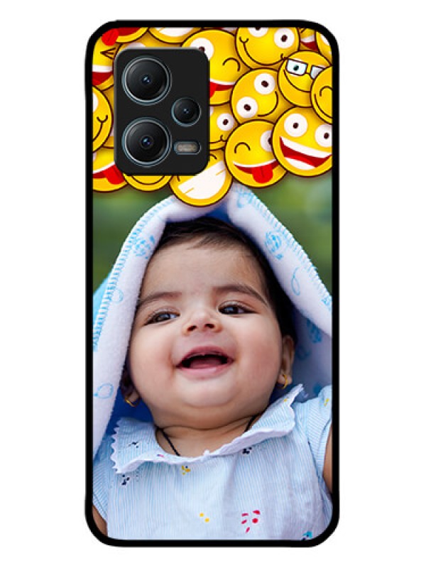 Custom Xiaomi Redmi Note 12 5G Custom Metal Phone CaseWith Smiley Emoji Design
