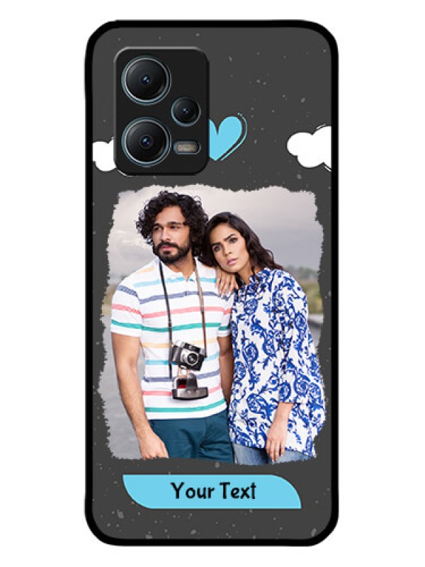 Custom Xiaomi Redmi Note 12 5G Custom Metal Phone CaseSplashes With Love Doodles Design