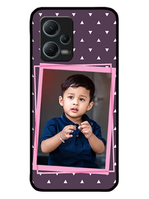 Custom Xiaomi Redmi Note 12 5G Custom Metal Phone CaseTriangle Pattern Dotted Design