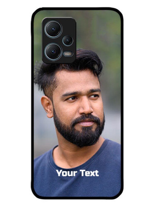 Custom Xiaomi Redmi Note 12 5G Custom Metal Phone CasePhoto With Text Design