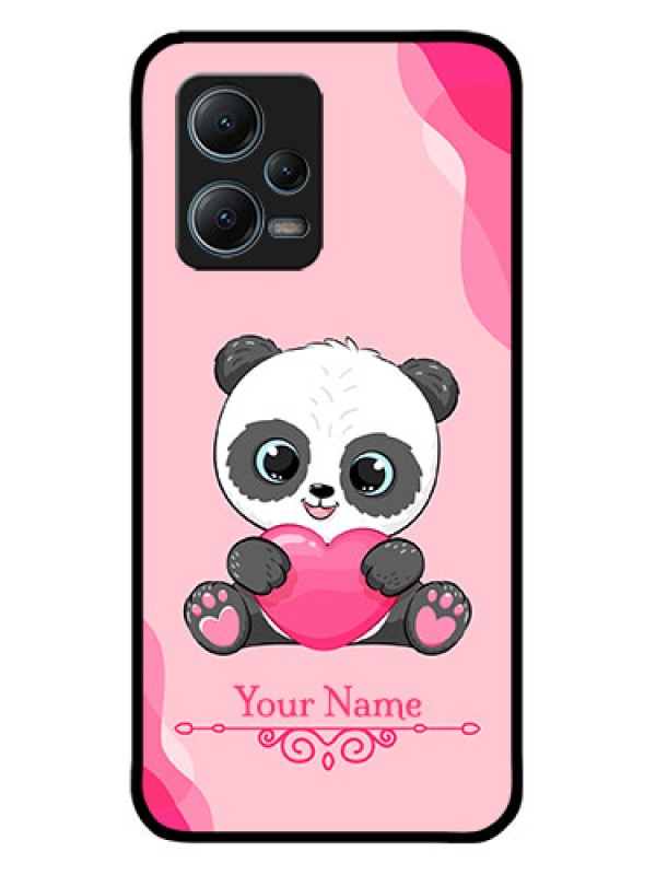 Custom Xiaomi Redmi Note 12 5G Custom Metal Phone CaseCute Panda Design