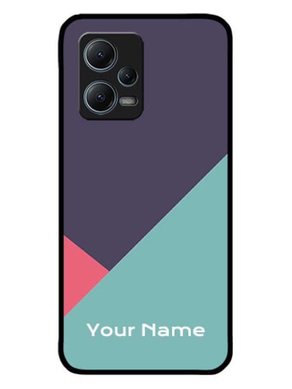Custom Xiaomi Redmi Note 12 5G Custom Metal Phone CaseTri Color Abstract Design