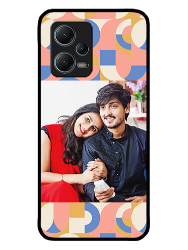 Custom Xiaomi Redmi Note 12 5G Custom Metal Phone CaseSemi - Circle Maze Pattern Design