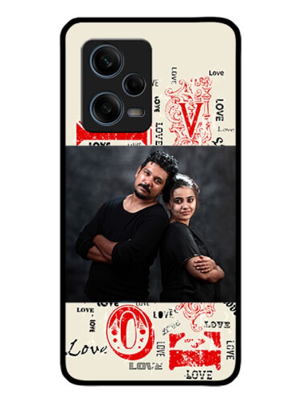 Custom Redmi Note 12 Pro 5G Custom Metal Phone Case - Trendy Love Design Case