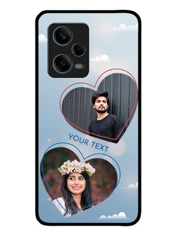Custom Redmi Note 12 Pro 5G Custom Metal Phone Case - Blue Color Couple Design