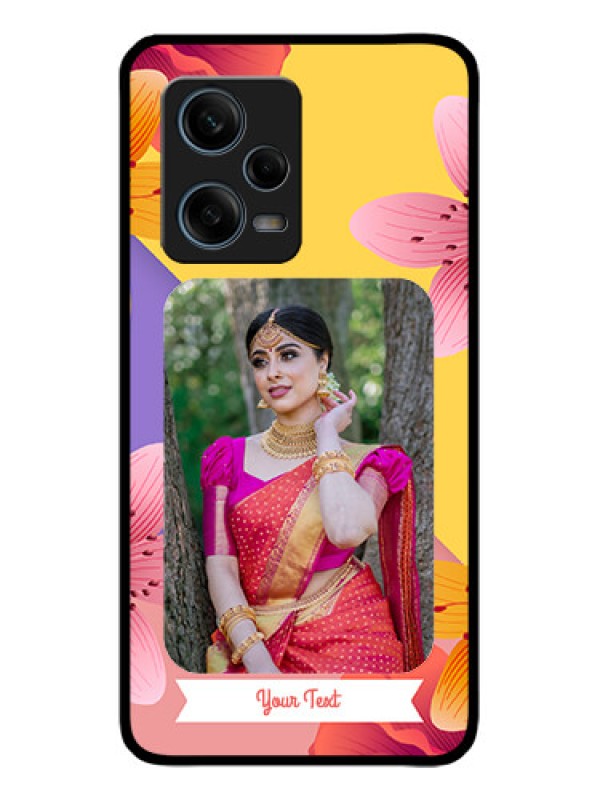 Custom Redmi Note 12 Pro 5G Custom Metal Phone Case - 3 Image With Vintage Floral Design