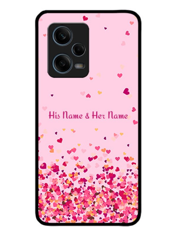 Custom Redmi Note 12 Pro 5G Custom Metal Phone Case - Floating Hearts Design
